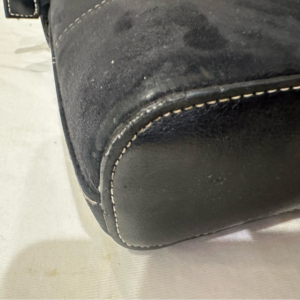 Vintage Kate Spade Black Suede 90’s Y2K Shoulder Bag some damaged to handle - Picture 8 of 16